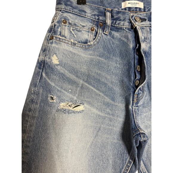 Moussy Vintage Lomita Wide Straight Jeans Made in Japan Women’s Sz. 29 - Picture 6 of 14